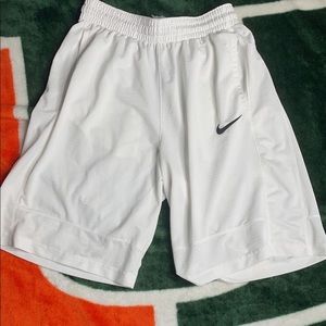 White Nike shorts
